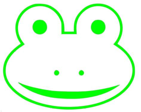 Ribbit a cute frog face outline vinyl decal by ItsAStickySituation ...