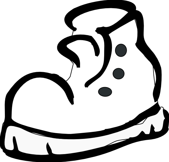 Pix For > Running Shoe Clipart Black And White