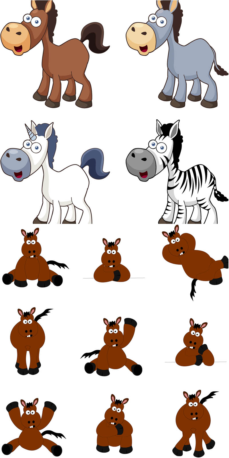 Cartoon horse vector | Vector Graphics Blog