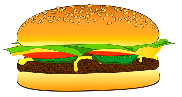 Classic Clip Art Hamburger - Free Art Images for Christians