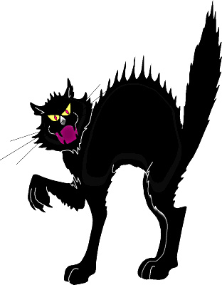 Scared Black Cat Clipart