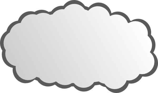Simple Cloud clip art - vector clip art online, royalty free ...