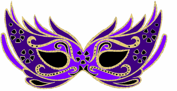 Purple Masquerade Mask clip art - vector clip art online, royalty ...