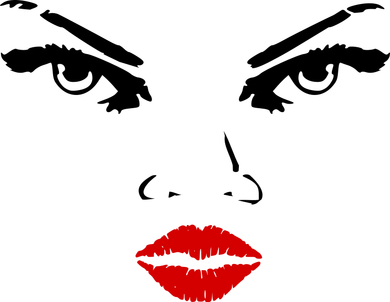 Woman Eyes Nose Lips Clip Art Download