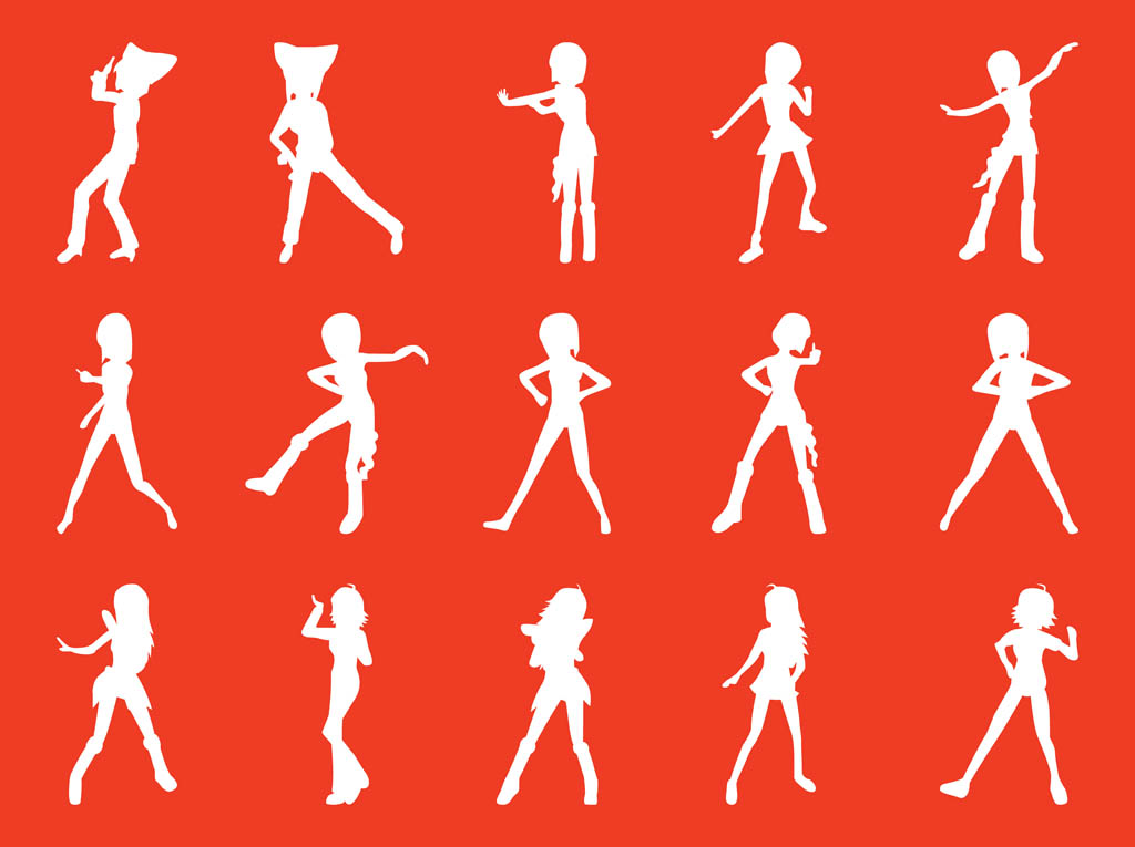 Dancing Girl Silhouette Free Vector Images & Pictures - Becuo