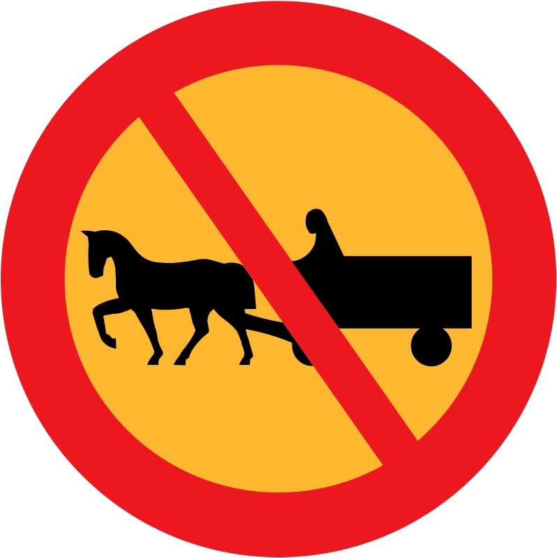 No Horse And Carts Sign Clip Art Download