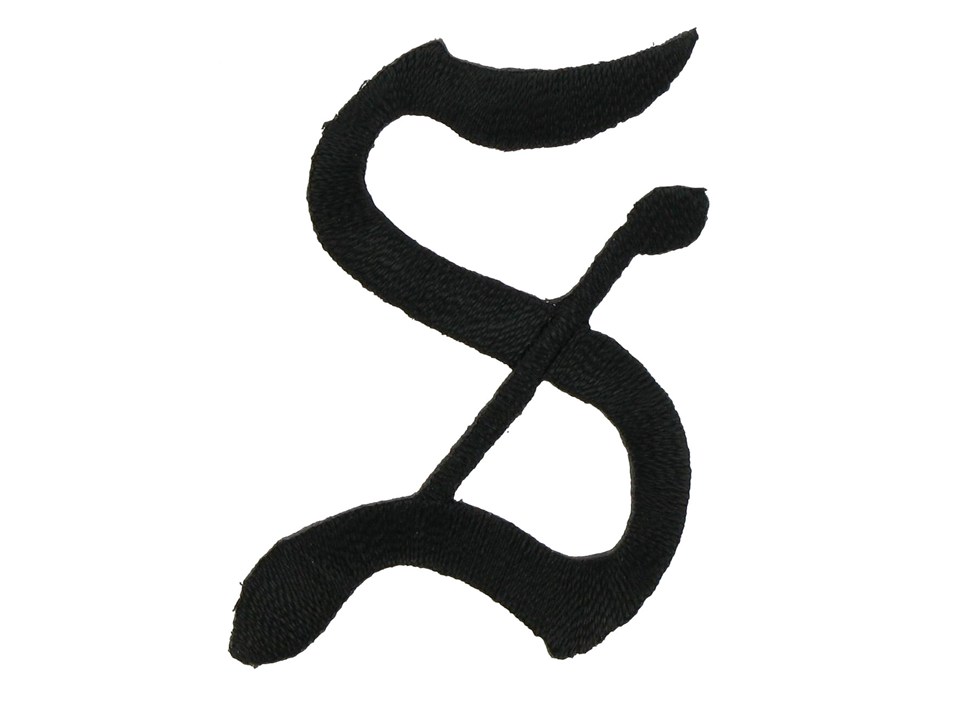 Joy 2" Black Old English Iron-On Letter - S | Shop Hobby Lobby