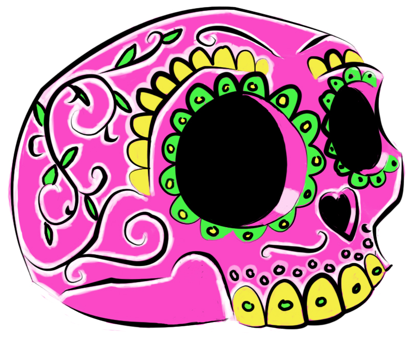 deviantART: More Like Sugar skull colored by ~xyzzyshftenter