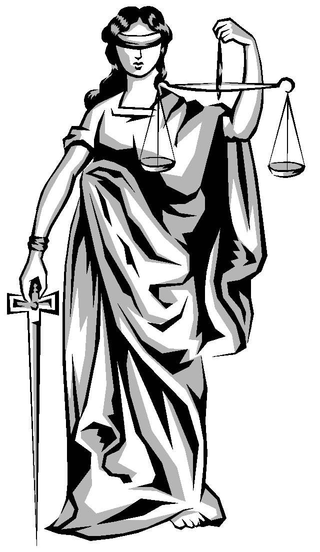 Pix For > Lady Justice Statue Black And White