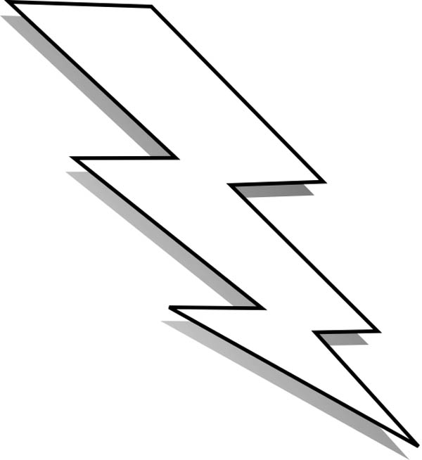 Black And White Lightning Bolt | Clipart Panda - Free Clipart Images