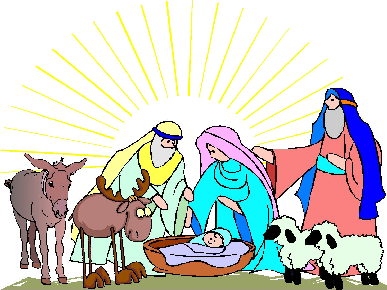 Cartoon Nativity Scene - Cliparts.co