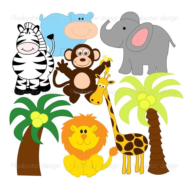 CLIP ART Jungle Animals by babystardesign on Etsy