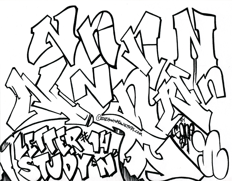 Graffiti Letter N | GraffitiNewest.Com