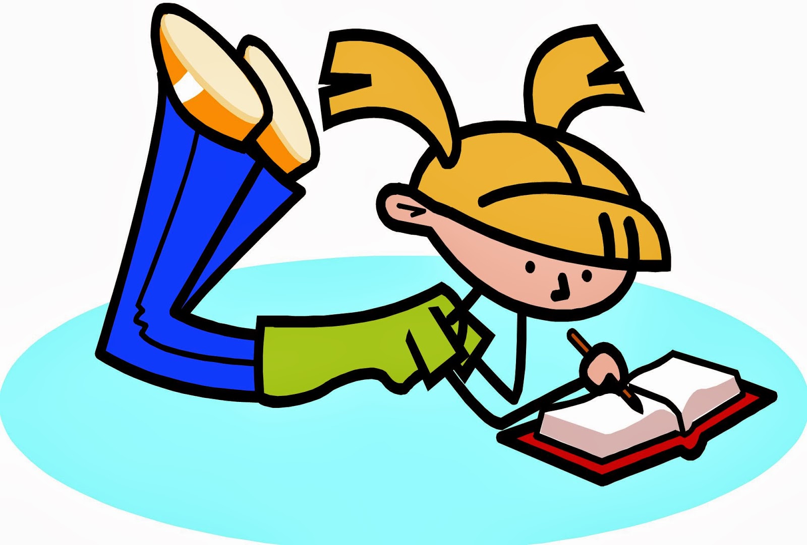 Pix For > Cartoon Person Reading