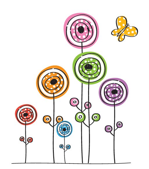 Butterfly Vector Vector Graphic — flowers