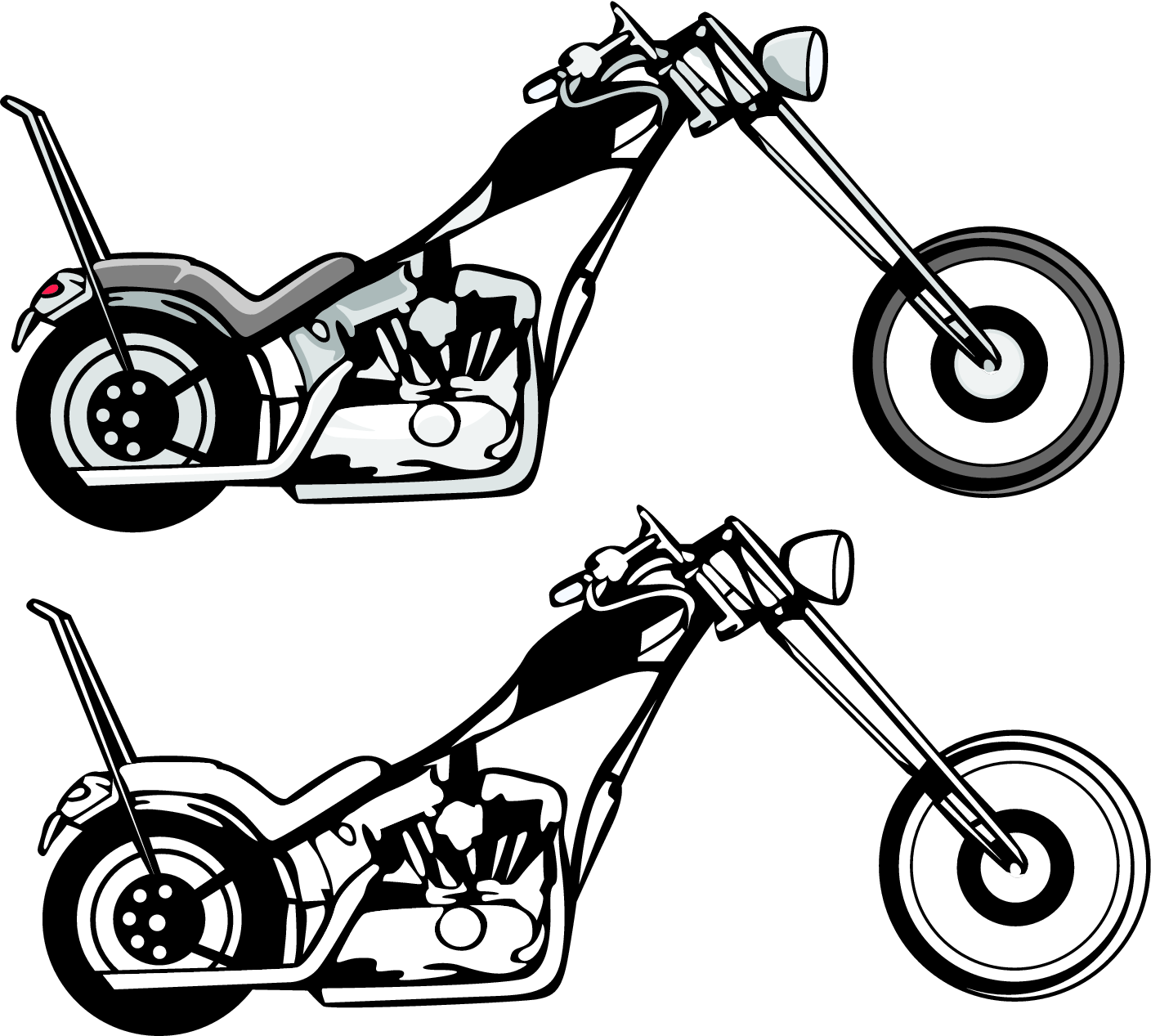 Images For > Chopper Motorcycle Clipart