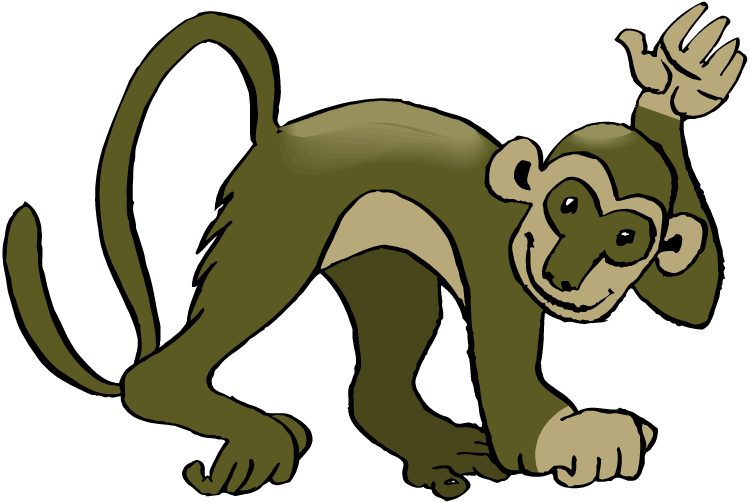 Monkey Clip Art Black And White | Clipart Panda - Free Clipart Images