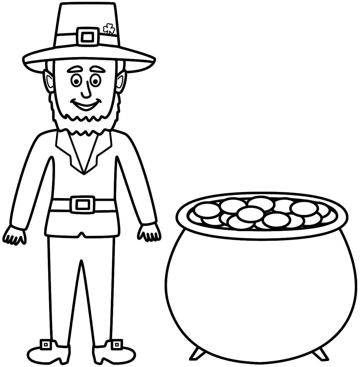 Pot of gold coloring page - Coloring Pages & Pictures - IMAGIXS