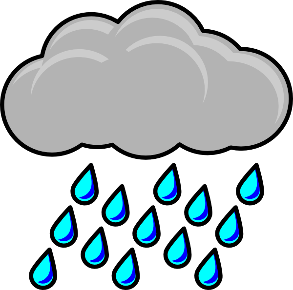 Rain Cloud clip art - vector clip art online, royalty free ...