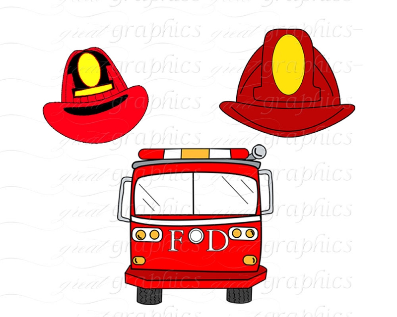 Firefighter Clip Art, Fireman Clip Art Digital Firemen Clip Art
