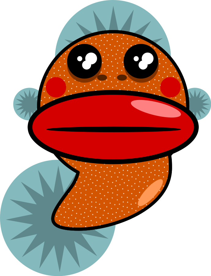 Ugly fish SVG Vector file, vector clip art svg file
