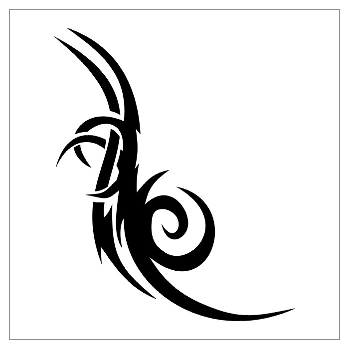 Simple Outline Tribal Design for Tattoo Ideas – Tribal Tattoos ...