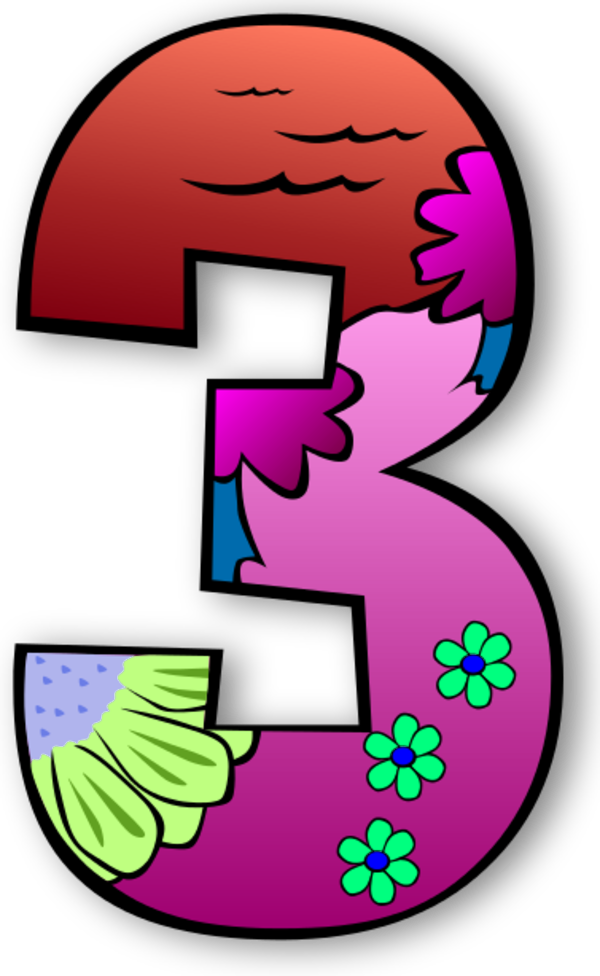 Creation Days Numbers 2 - vector Clip Art