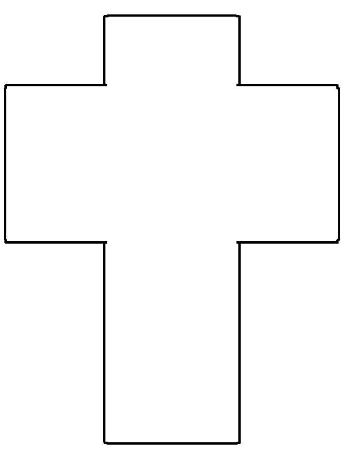 Printable Cross Simple-shapes Coloring Pages - Coloringpagebook.com