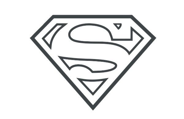 Pix For > Superman Emblem Outline