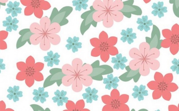 Simple flowers abstract background Vector | Free Download