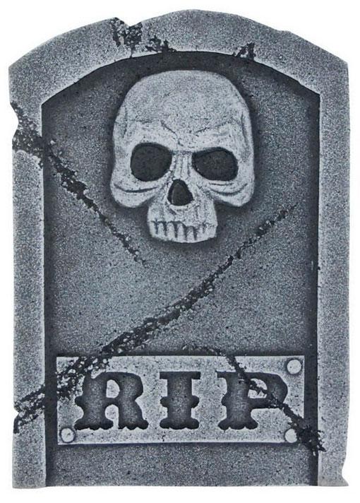 Tombstone Rip and Skull 40cm artificial grave stones decoration ...