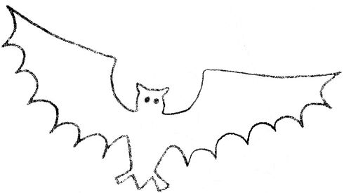Free Halloween Bat Template 1