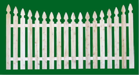 Eastern White Cedar Fence - Spaced Picket Wood Fencing