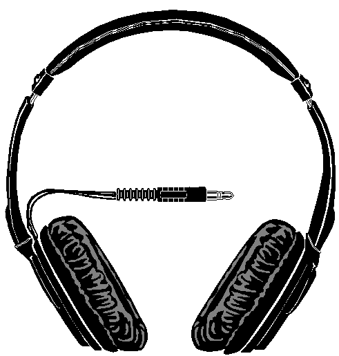 Headphones Clipart Black And White - Gallery