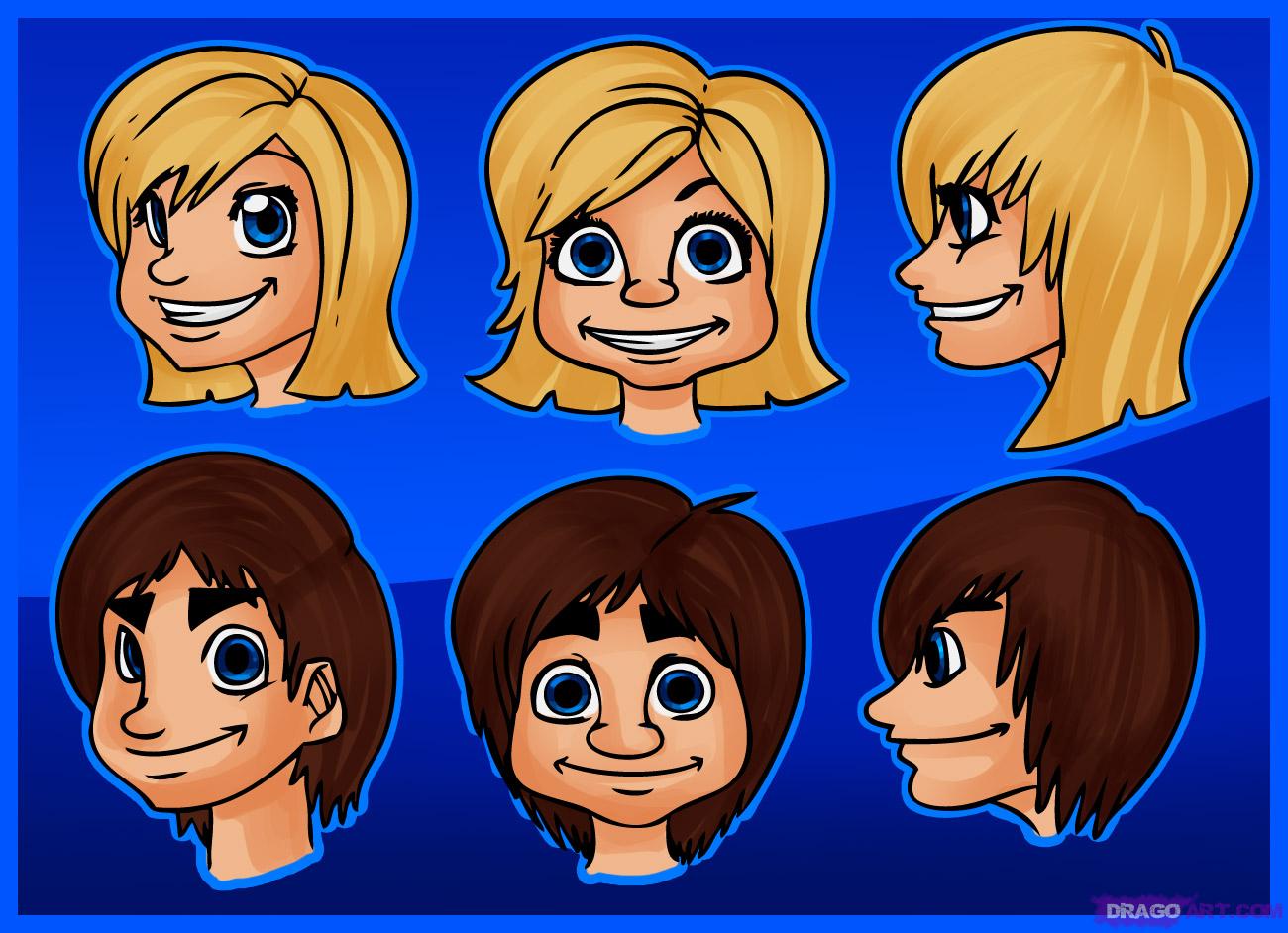 How to Draw Cartoon Faces, Step by Step, Faces, People, FREE ...