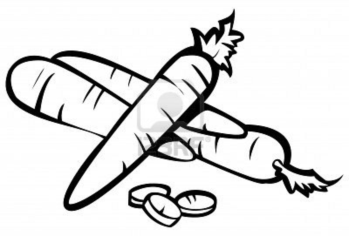 Carrot Clip Art Black And White Clipart - Free Clipart