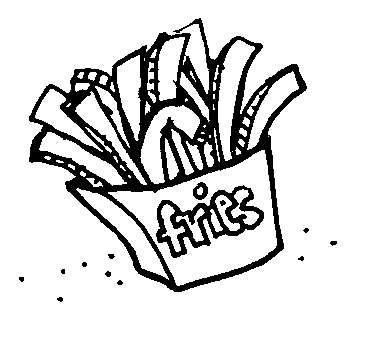Fries Clipart Black And White - Gallery