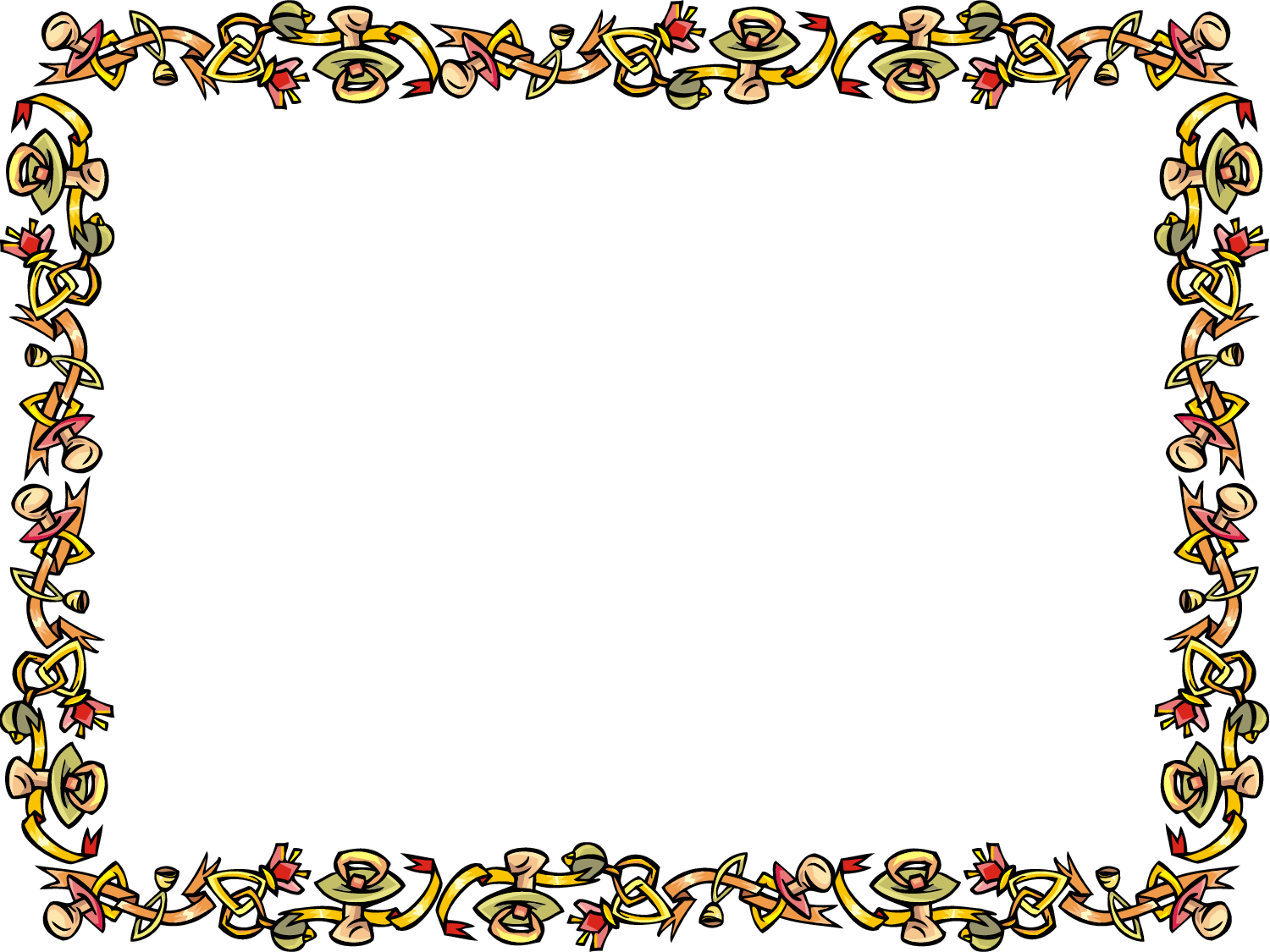 Free Powerpoint Template - Ribbon Certificate Border - ClipArt ...
