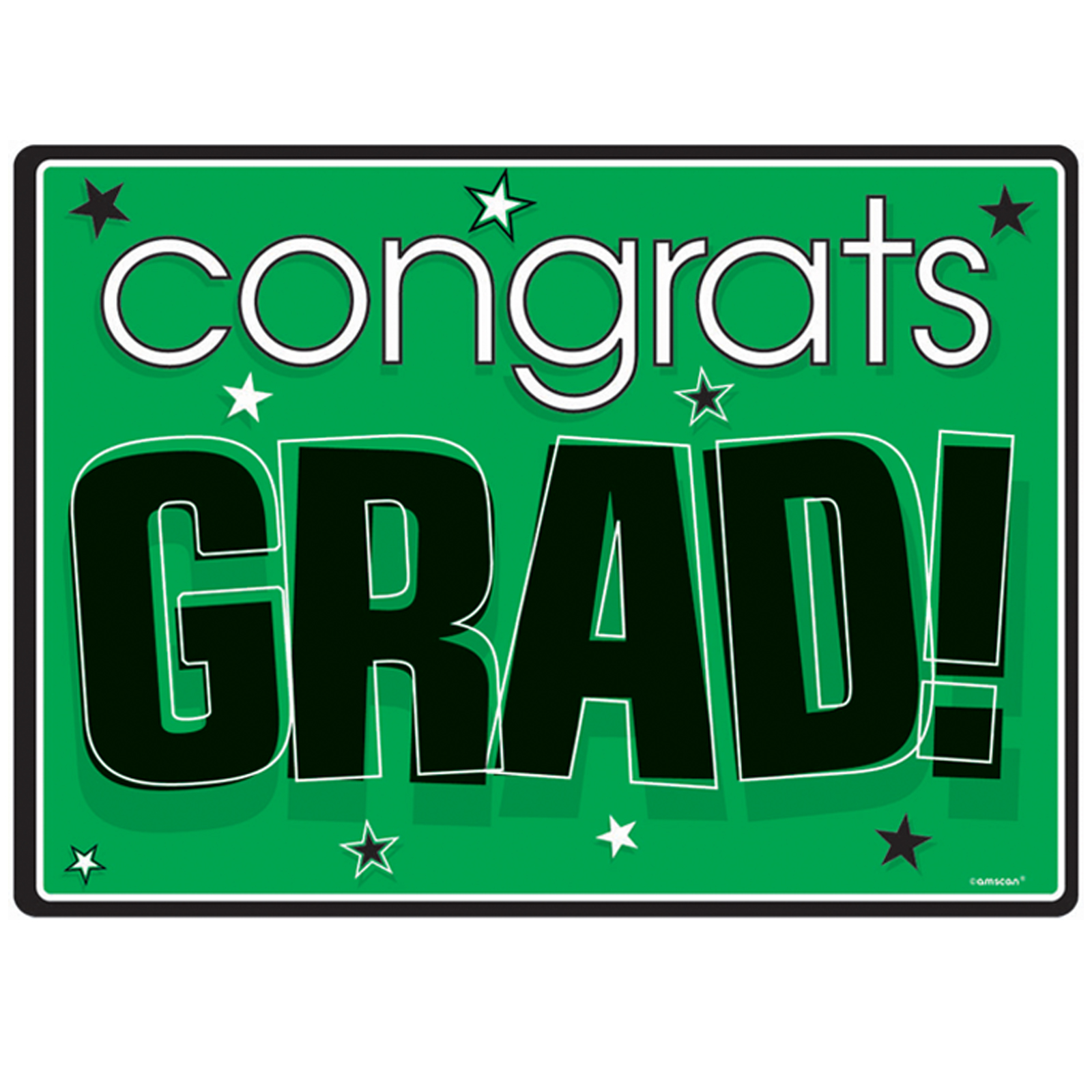 Congrats Grad Green Graduate Cutouts | ThePartyWorks