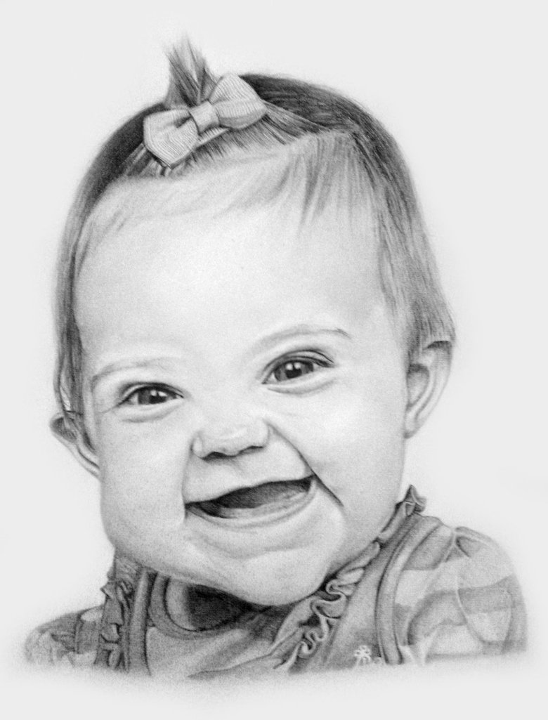 Creative Cute Baby Sketch Drawing for Girl