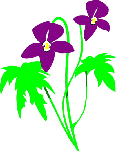 Gallery For > Clipart Purple Flowers