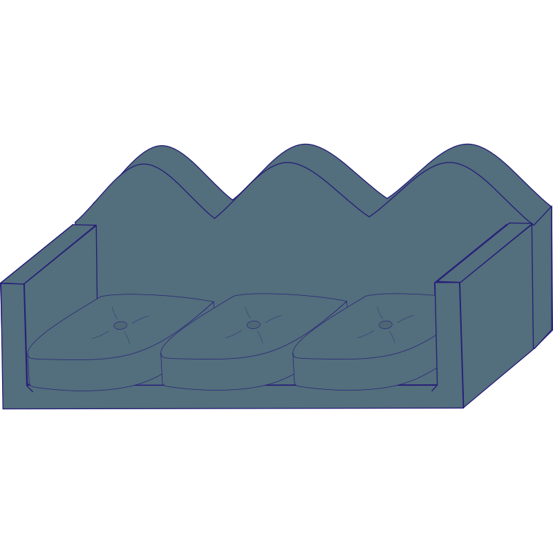 Clipart - soft blue couch