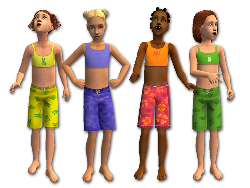 Mod The Sims - Girls' Swim Shorts