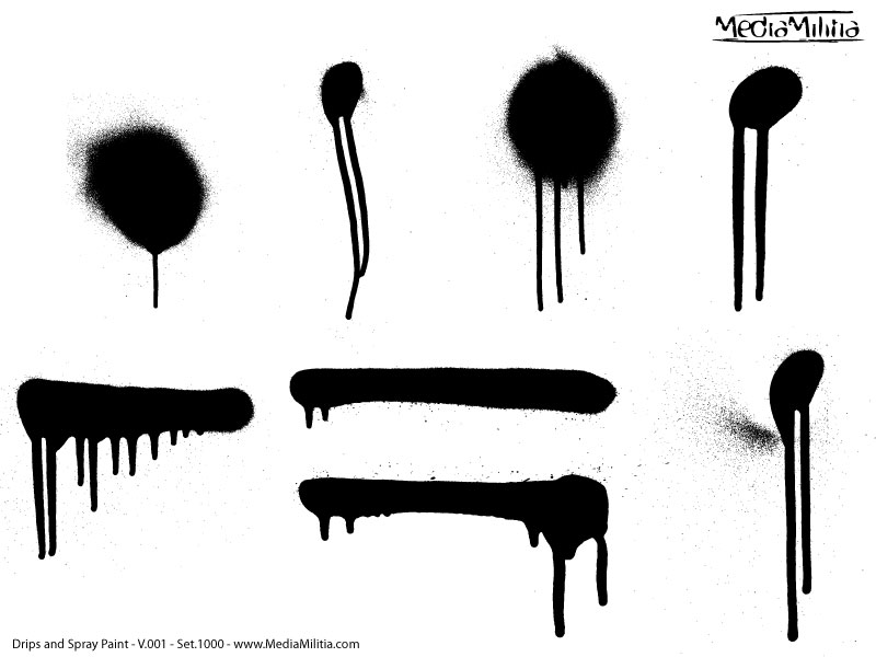 Drips and Spray Paint Pack – 30 Free Vectors | Media Militia