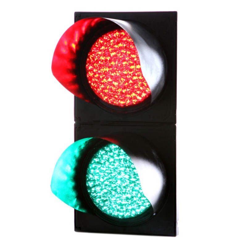 8" Red and Green Traffic Light with Cobweb Lens (KLS-202-2 ...