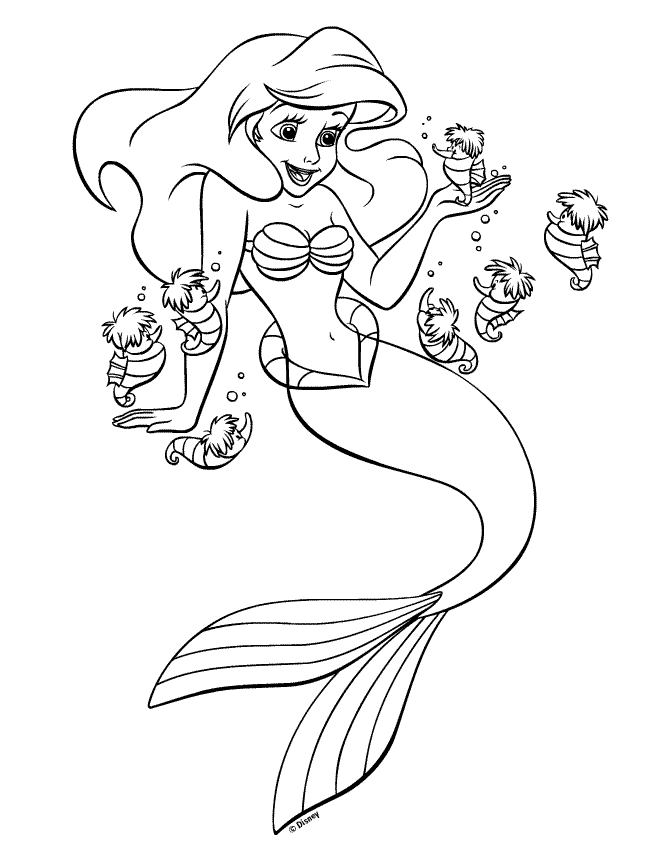 Coloring Page - The little mermaid coloring pages 2