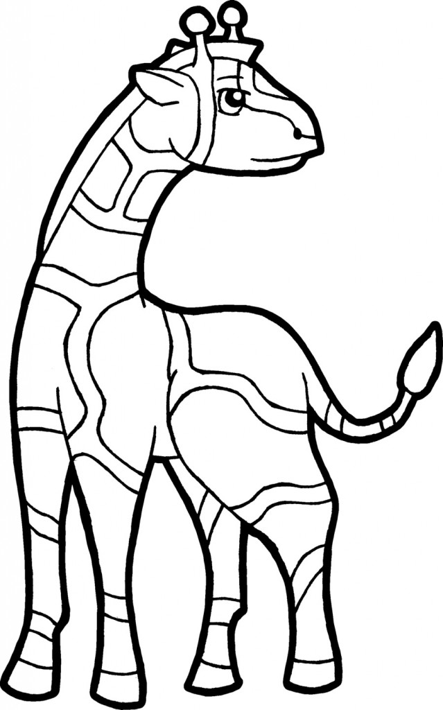 Cartoon Giraffe Coloring Pages 20