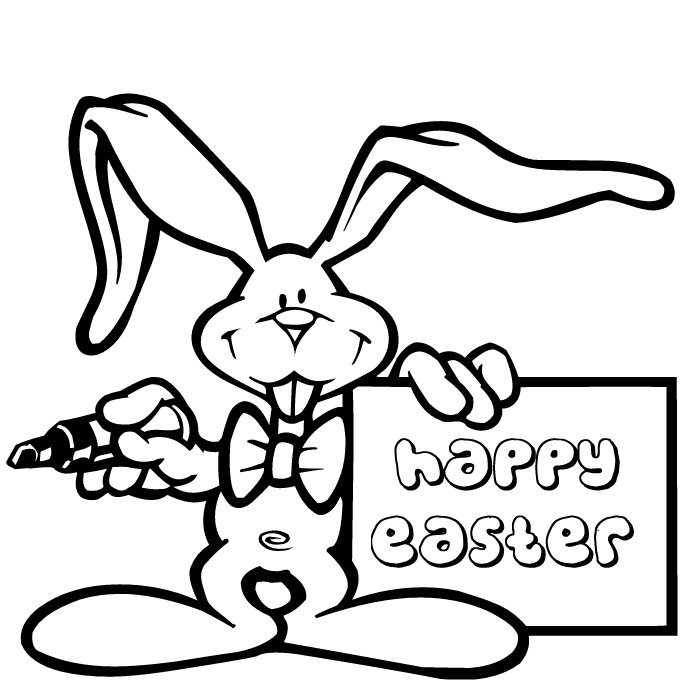 Easter Bunny Coloring Pages easter bunny rabbit coloring pages ...