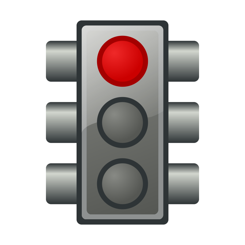 Clipart - Red traffic light
