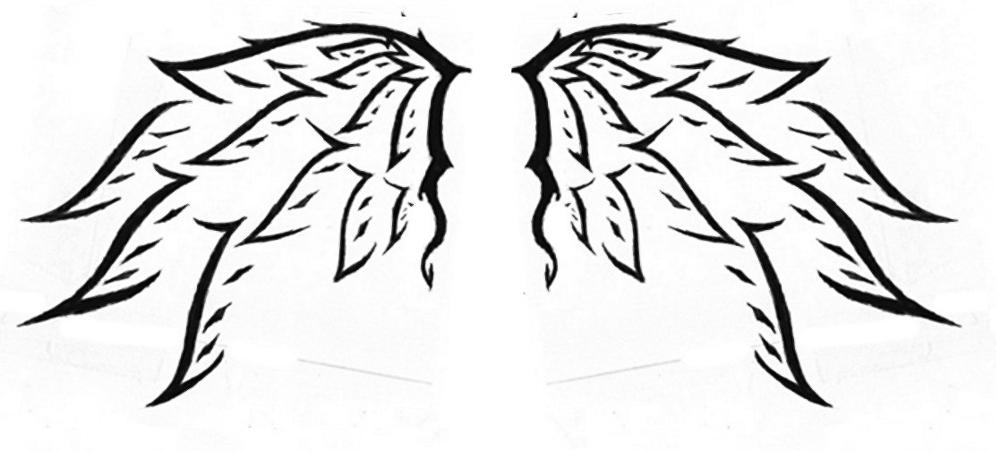 Simple Angel Wings Tattoo